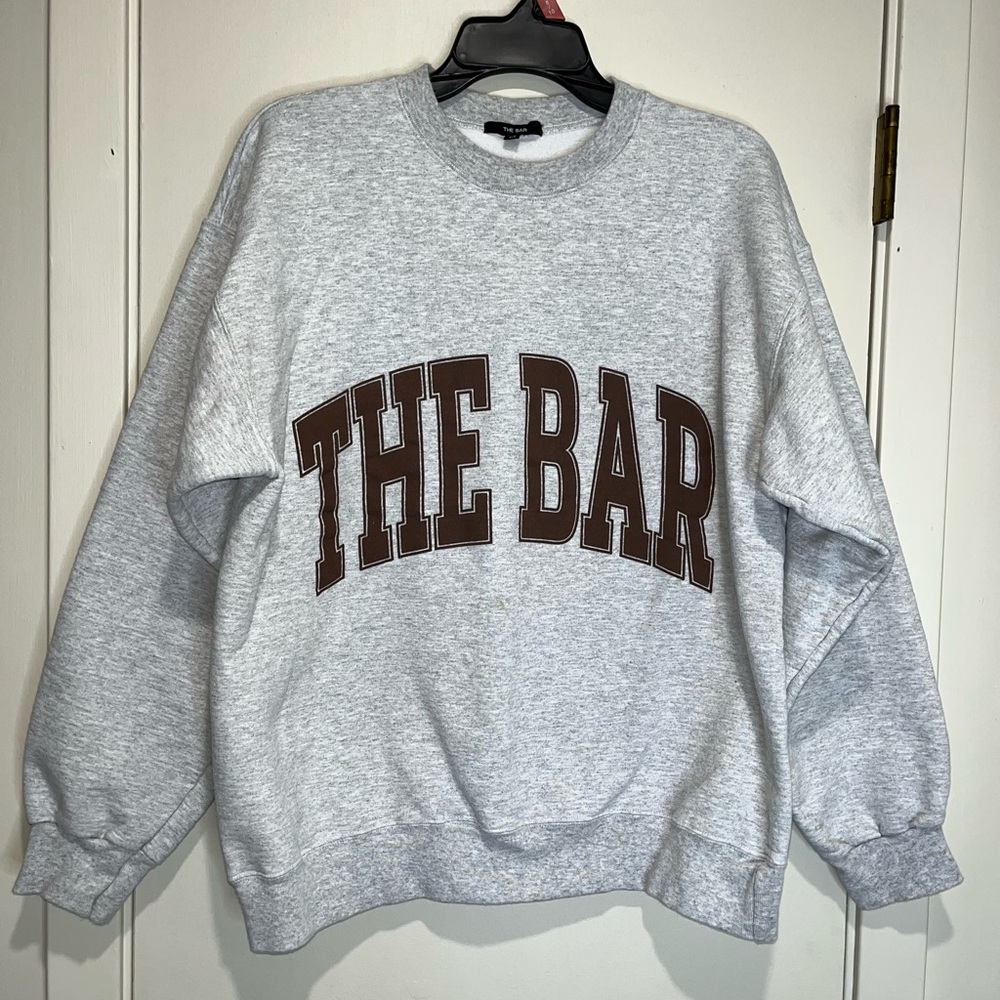 The Bar Gray Crew Neck Sweater - Picture 2 of 5